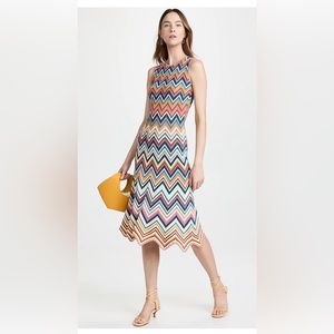 Shoshanna Leia Dress A-line Chevron Pattern Size M